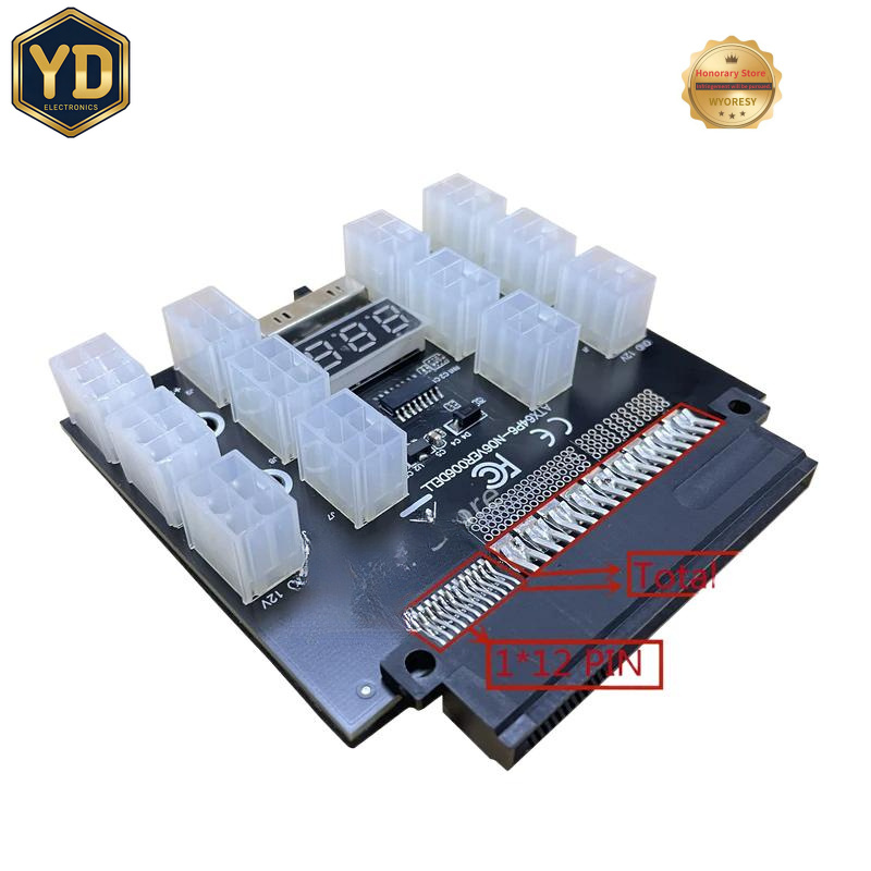 2400W Server Psu Breakout Board - YD PCI-E 12V 50Pin to ATX